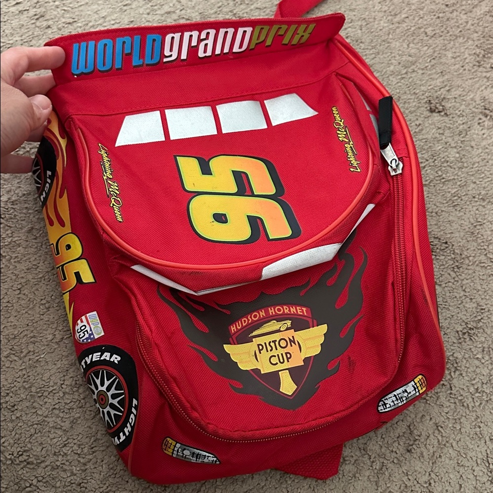 Kid's Boys 95 Radiator Springs Car Shaped Backpack - Red